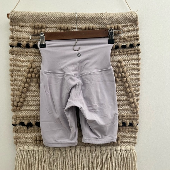 Lululemon Lilac/Lavender High-Waisted Biker Shorts - Picture 3 of 5